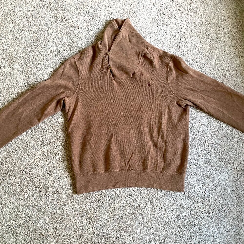 RALPH LAUREN POLO Men’s Size Large Sweater Mock Neck Long Sleeve Shirt Top